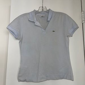 Lacoste Women's Short Sleeve Cotton Polo Shirt Baby Blue